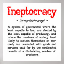 Ineptocracy Definition Poster (24"x24")