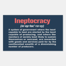 Ineptocracy Definition Sticker