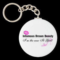 Infamous Brown Beauty Keychain keychains