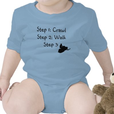 Infant Boy (blue Crawl, Walk, Ride&quot; Tshirt