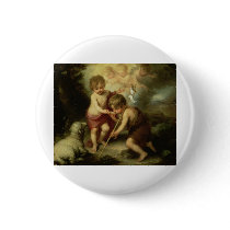 Infant Jesus and John the Baptist circa 1600's Pin