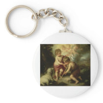 Infant Jesus and John the Baptist circa 1600's Key Chains