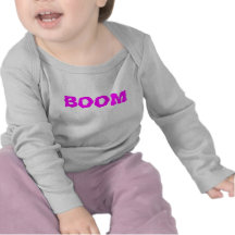 Infant Long Sleeve Pink BOOM logo Tee Shirt