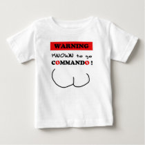 Infant Toddler Naked Commando Warning T-Shirt