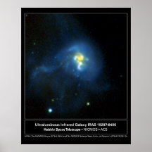 Infared Galaxy Hubble Telescope Photo Posters