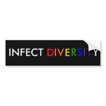 INFECT DIVERSITY bumper stickers