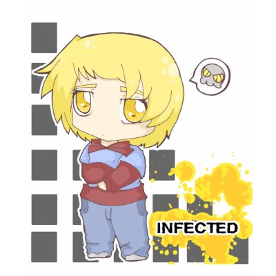 Infected chibi t-shirt by sunchildkate