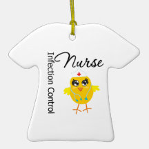 Infection Control Nurse Chick v1 Christmas Ornament