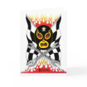Inferno Luchador Mexican Wrestler Greeting Card