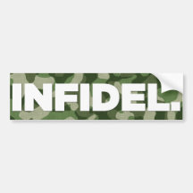 Infidel bumper sticker