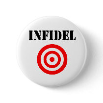 Infidel (with target) buttons by GodlessGifts Infidel (with target) buttons