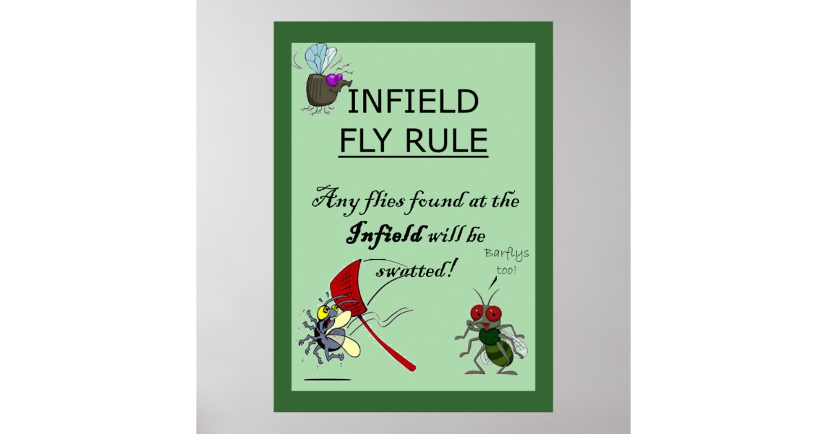 Infield Fly Rule Poster Zazzle