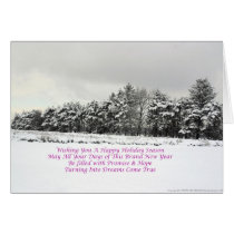 INFINITE PINE TREE LINE IN WINTER WITH GREETING cards