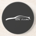 Infiniti G35 Coupe White Silouette Coaster