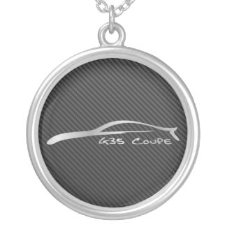 Infiniti G35 Silver Brush Stroke necklace