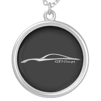 Infiniti G37 Silver Brush Stroke necklace