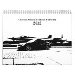Infiniti &amp; Nissan custom car Calendar 2012
