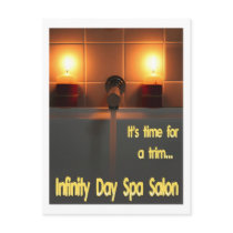 Infinity Day Spa Salon Postcard Trim Reminder