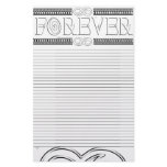 Infinity Forever Lined Black &amp; White Stationary Custom Stationery