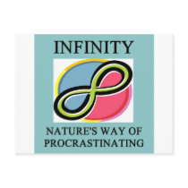 INFINITY math joke Postcard