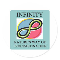 INFINITY math joke Round Sticker