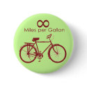 Infinity Miles Per Gallon Bike Button by jamierushad Infinity Miles Per Gallon Bike Button