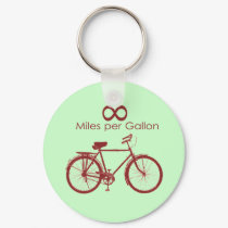 Infinity Miles Per Gallon Bike Keychain