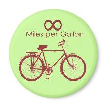 Infinity Miles Per Gallon Bike Magnet