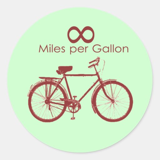 Infinity Miles Per Gallon Bike Sticker | Zazzle