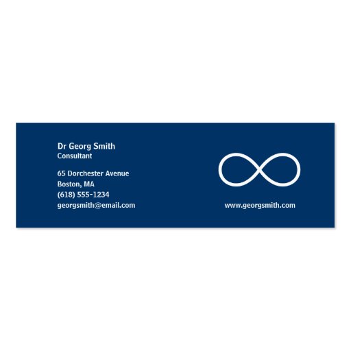 Infinity - Scientist Business Card (front side)