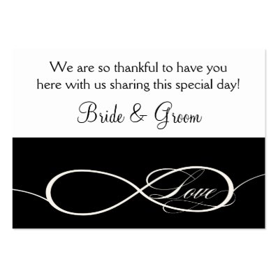 Infinity Symbol Sign Infinite Love Favor gift Tags Large Business Card