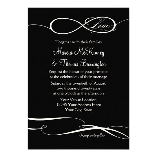 Infinity Symbol Sign Infinite Love Weddings Scroll Announcements