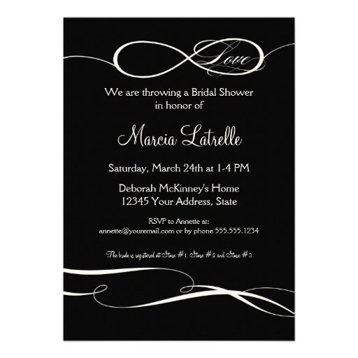 Infinity Symbol Sign Infinite Love Weddings Scroll Custom Invites