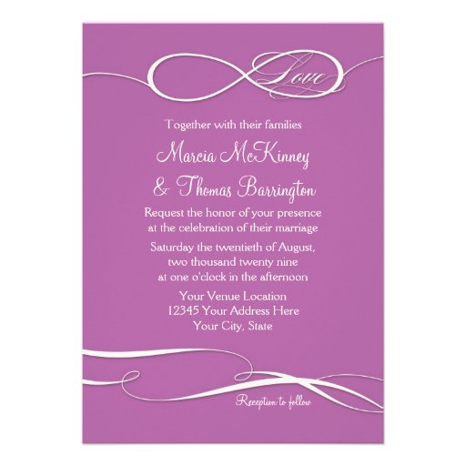Infinity Symbol Sign Infinite Love Weddings Scroll Announcement