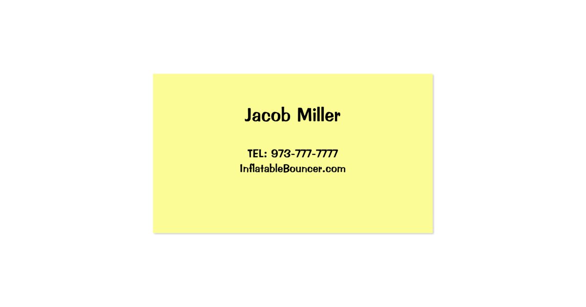 Inflatable Bouncer Business Cards Zazzle