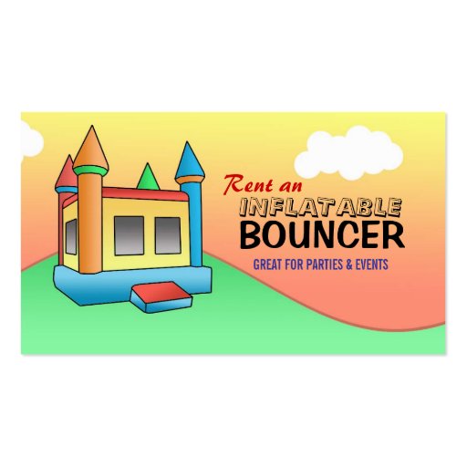 Inflatable Bouncer Business Cards (front side)