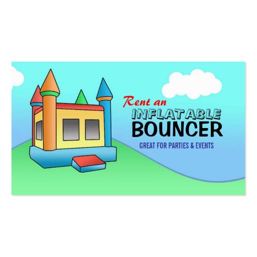 Inflatable Bouncer Business Cards (front side)