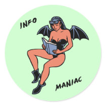 Info Maniac Round Sticker