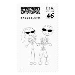 Informal Beach Wedding Stamps