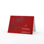 Informal Wedding Invitation Red Roses Greeting Cards