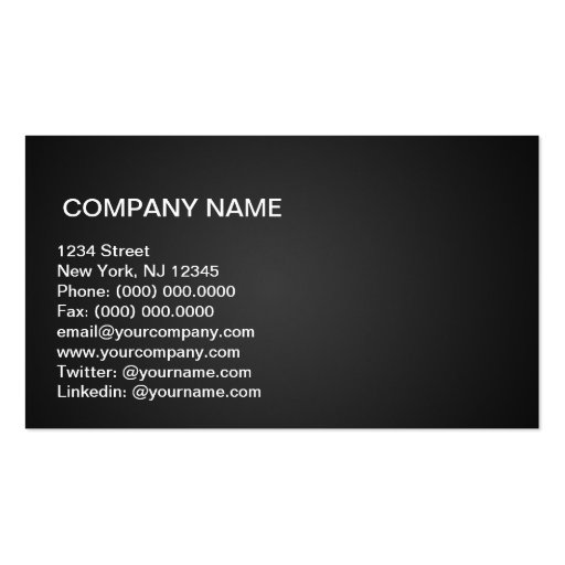 Information, data and communication technology business card templates (back side)