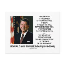 Information Oxygen Modern Age David Goliath Quote Post Cards