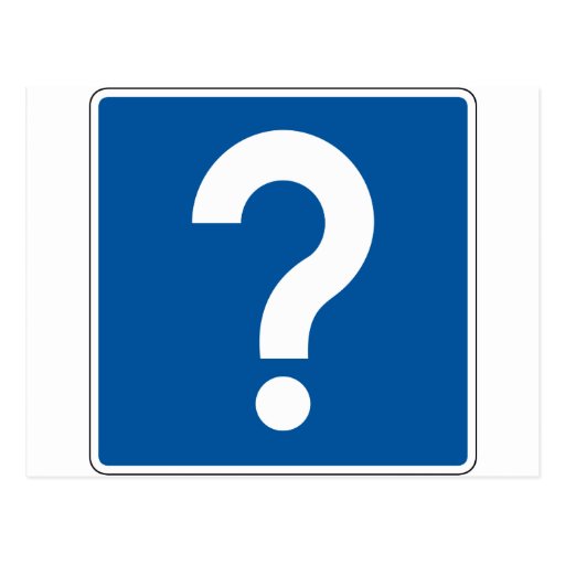 Information Question Mark Street Sign Postcard Zazzle