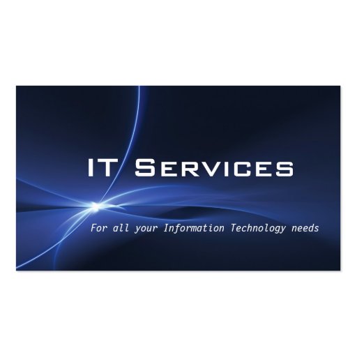 Information Technology Services Business Card (front side)