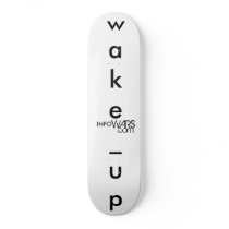 Infowars.com "Wake_Up" stencil design Skateboard by WeAreChangeMaryland Infowars.com "Wake_Up" stencil design Skateboard