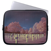 Infrared American Cemetery Crosses Laptop Sleeves