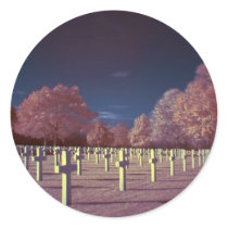 Infrared American Cemetery Crosses Sticker
