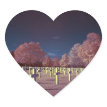 Infrared American Cemetery Crosses Stickers