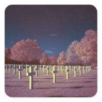 Infrared American Cemetery Crosses Stickers