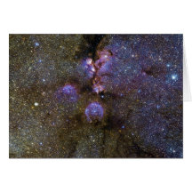Infrared Image of the Cat's Paw Nebula NGC 6334 Greeting Card